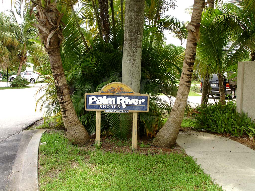 Single Family Homes Palm River Estates Signage